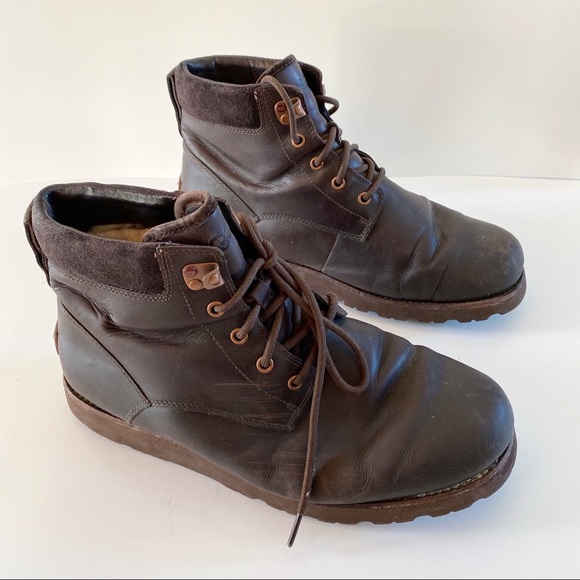 Ugg Brown Leather Laced Boots US11 ($200) main image 6